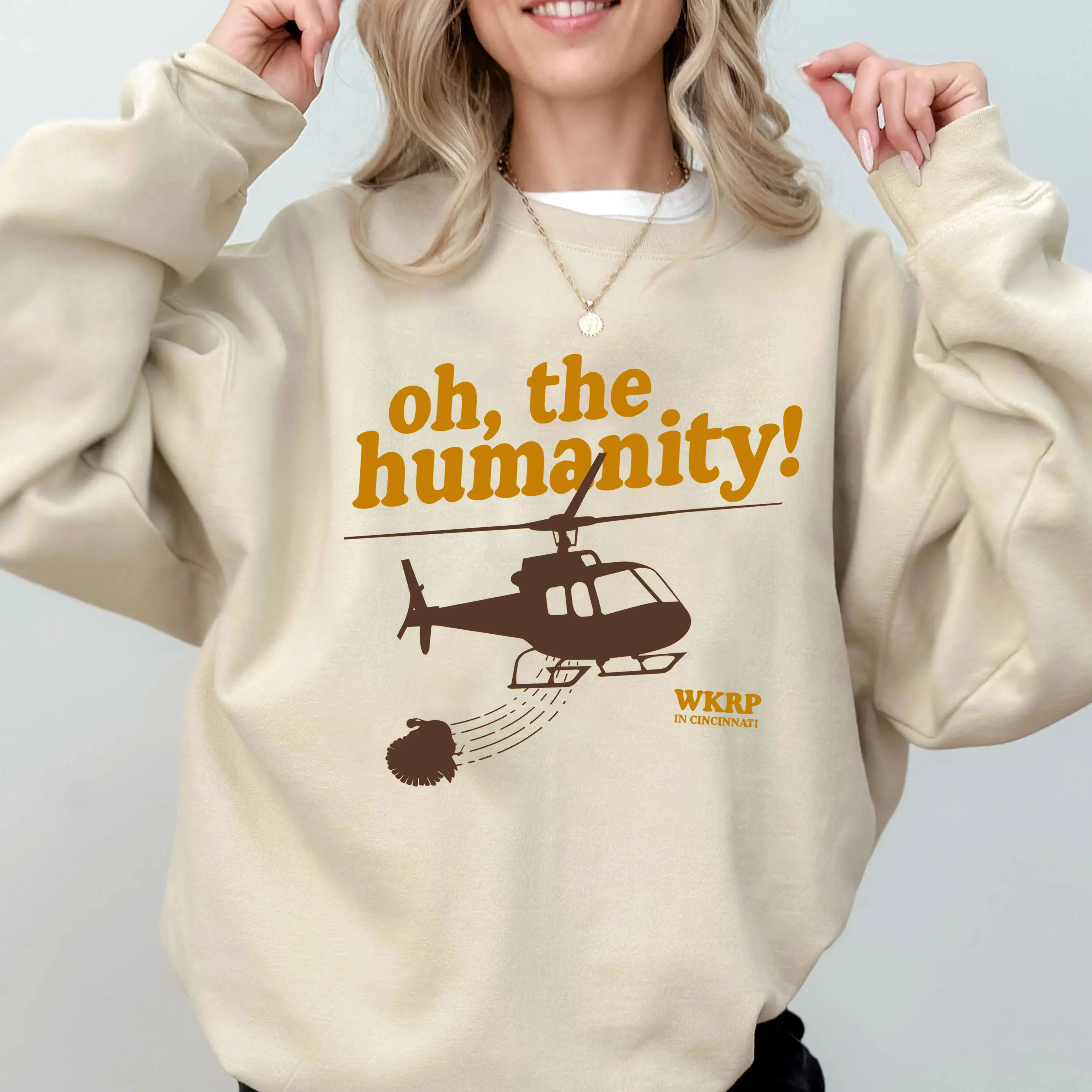 First Annual Thanksgiving Day Turkey Sweatshirt, Oh the Humanity Shirt, In Cincinnati Movie Sweater, Thanksgiving Gift, Happy Thanksgiving Shirt, Drop Turkey Tee