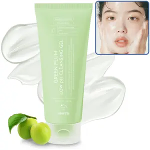 Korean OOTD Green Plum Low pH Cleansing Gel for Acne, Redness & Sensitive Skin | Gentle K-Beauty PHA Exfoliating Face Wash (200ml)