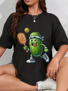 100% Cotton Unisex Funny Pickleball Player Paddleball Lover T-Shirt Funny Humor Outfit Graphic Printed Tee