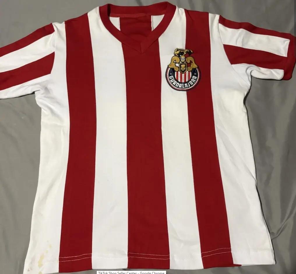 Retro Chivas Guadalajara Soccer Jersey, Classic Red White Cotton T-Shirt, Vintage Liga MX Football Fan Shirt