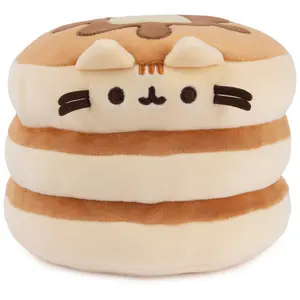 Pusheen The Cat Pancake Squisheen Plush, Squishy Toy Stuffed Animal for Ages 8 and Up, Brown, 6”