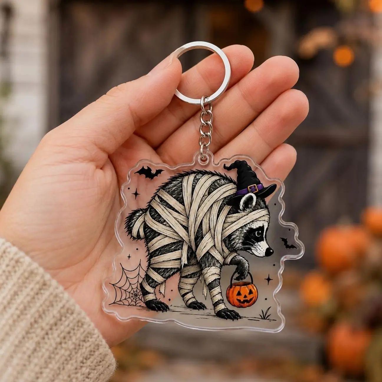Jimothy Raccoon Keychain, Funny Seattle Raccoon, Viral Feral Meme, Funny Animal Gift