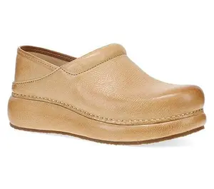 Dansko Platform Pro Honey Distressed Leather Clog