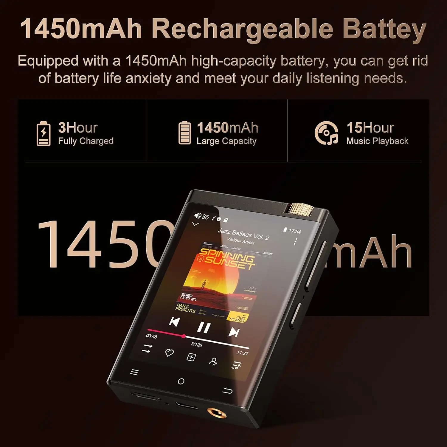 T*y様 Oilsky MP3Player bluetooth LDAC,SBC Oilsky Portable MP3 Player Black 32GB Bluetooth 5.0 FM Radio Touch