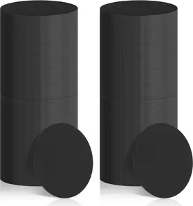400 count Disposable Paper Coasters Bulk 1MM, 4 Inch Round Cardboard Coasters Blank for Bar Drinks DIY Crafts Arts Wedding (Black)