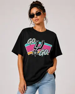 [Sale up to 50%] [Free Ship] Go Spurs Go Retro T-Shirt, Vintage Spurs Shirt, 90s Neon Basketball Graphic, San Antonio Game Day TShirt, Sports Shirt