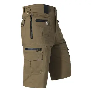 Men’s Multi-Pocket Tactical Work Shorts with Durable Ripstop Fabric