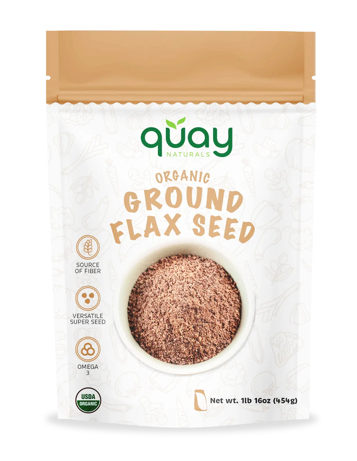 Quay Natural's Ground Flaxseed - Rich in Fiber and Protein