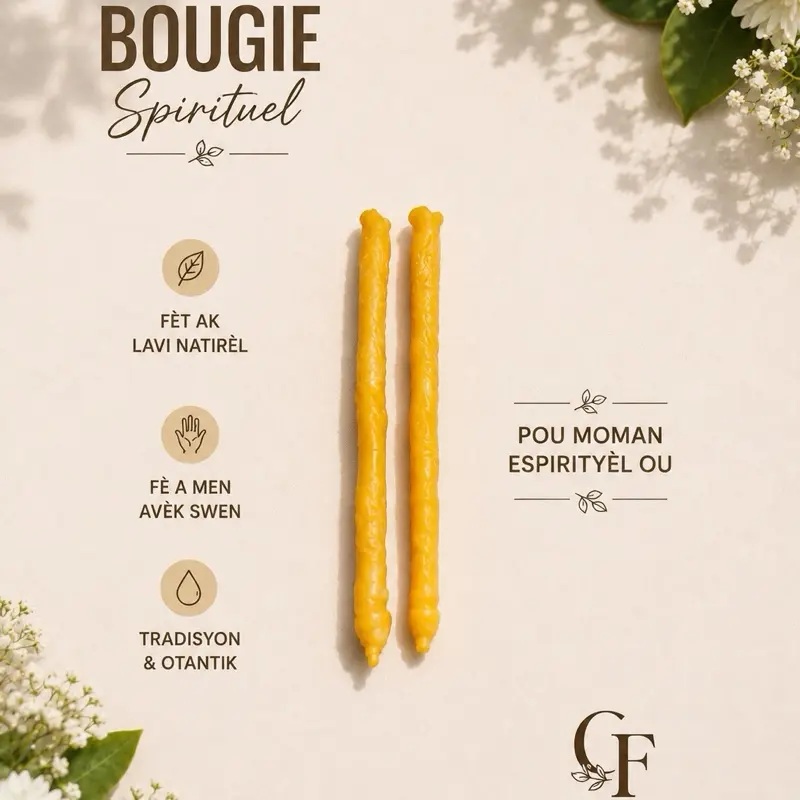 Traditional Haitian Wax Candles – Pack of 2