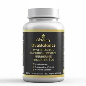 FitNeaty OvaBalance – Myo-Inositol & D-Chiro Inositol (40:1 Ratio) with Berberine, Probiotics & Vitamin D3 | Ovarian Health, Hormonal Balance & Metabolic Support for Women | 120 Vegan Capsules