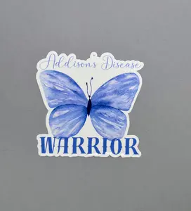 Addison's Disease Warrior Butterfly Sticker or Magnet