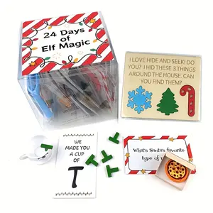 24 Days of Elf Magic Kit - Festive Holiday Party Favors with Colorful Elf Illustrations, Paper & Plastic Items for Christmas Celebrations, No Power Needed, Christmas Gift Item |   Playful Illustrations |   Paper Items, Elf Christmas Gifts, Halloween