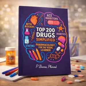 Pharmacology Coloring Book & Study Guide: Top 200 Drugs Simplified, 300+ Pages of Clinical Pearls for Medical Students (Medical Science Reference Book)