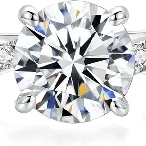 IMOLOVE Moissanite Wedding Engagement Ring for Women Twisted Rope Wedding Rings for Women Moissanite Rings for Women 1-2CT D Color VVS1 Clarity Promise Ring for Her with 18K Gold plated Size 4-11