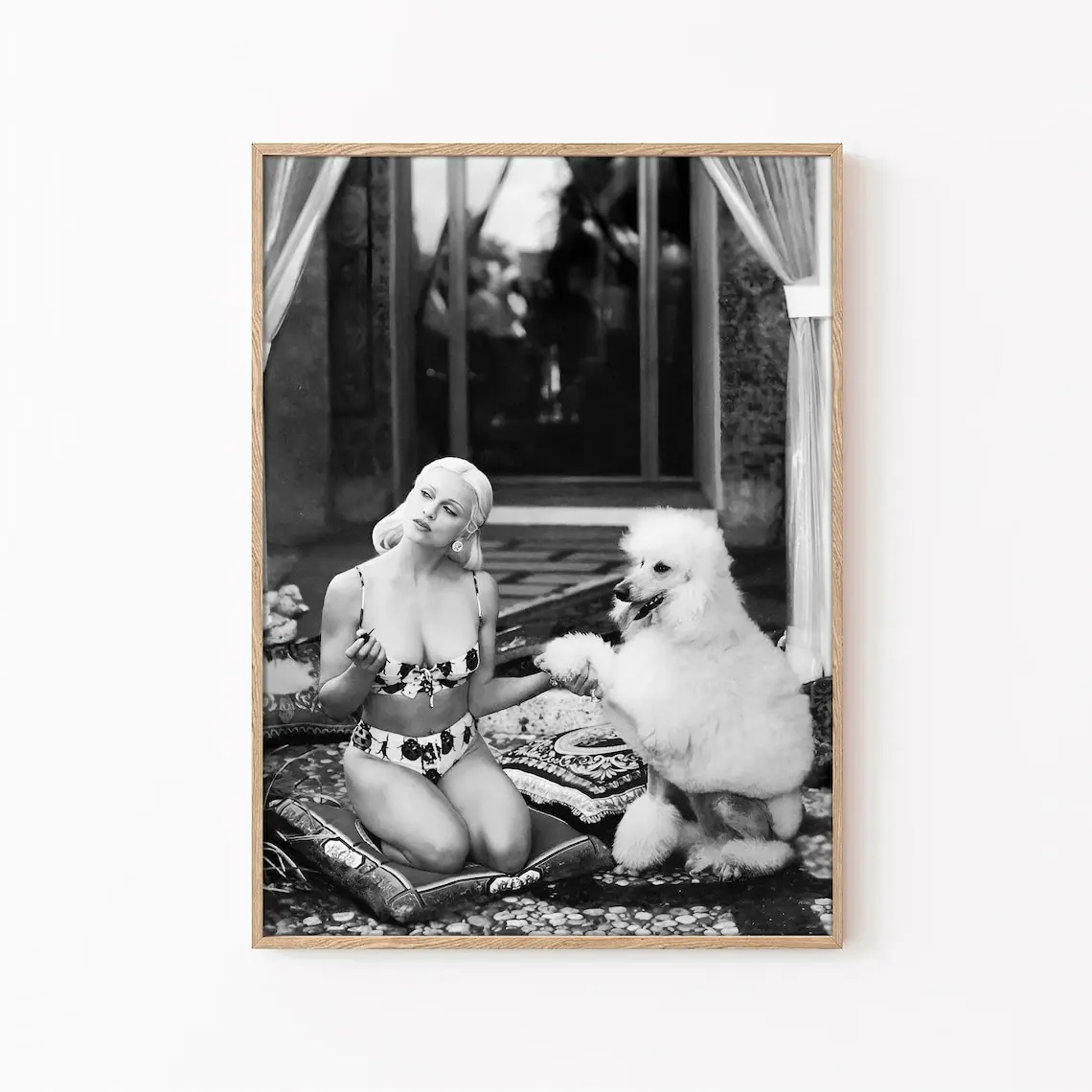 Madonna and Dog Poster, Madonna Wall Art, Girly Wall Art, 70's Wall Art, Vintage Photo, Magazine Aesthetic, Celebrity Poster
