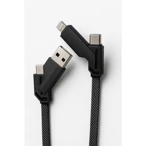 4-in-1   240W with E-Mark - USB-A & USB-C Input to iOS & USB-C Output,  Multi Charger Cord Compatible with , iPad, Android &  (5ft)