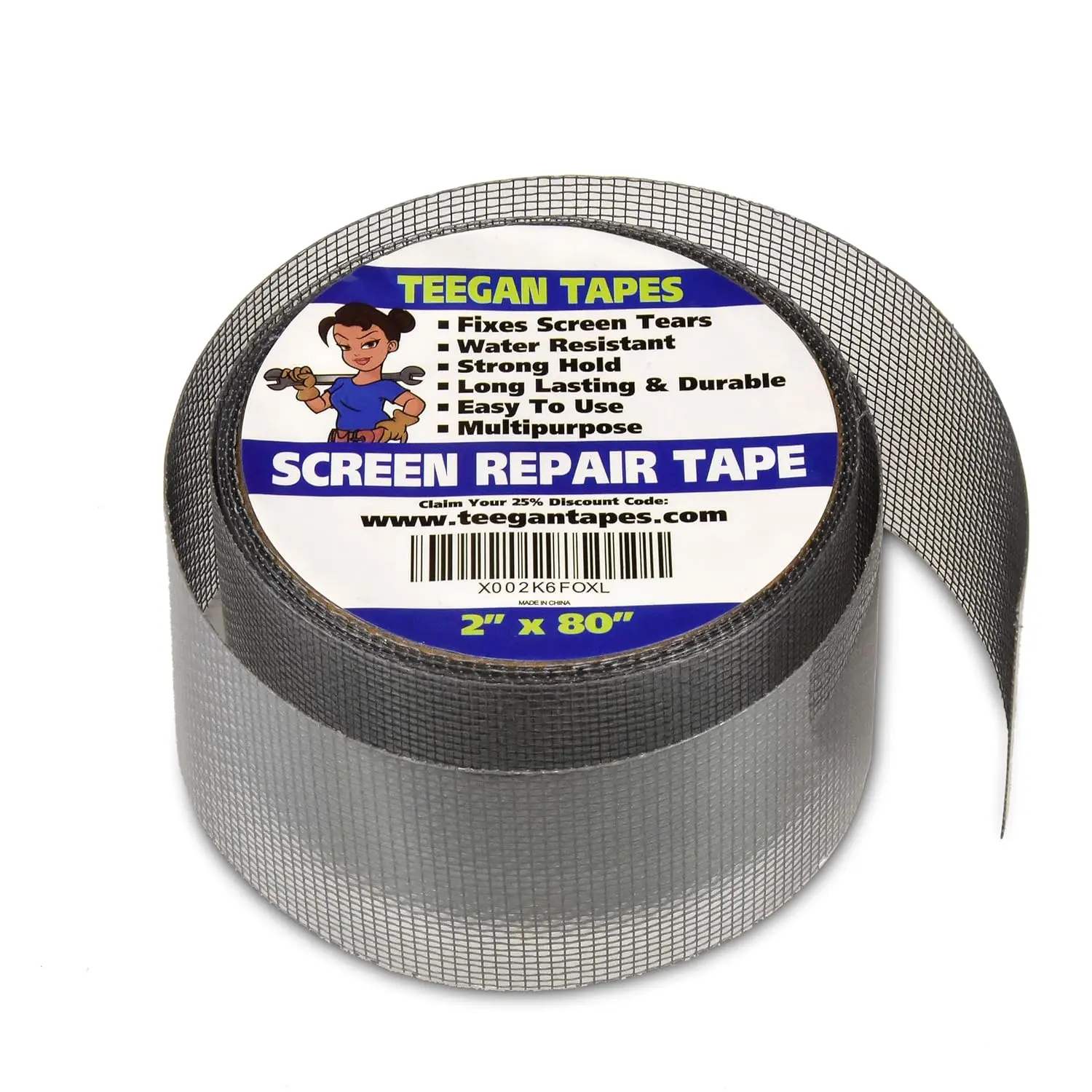 Adhesive Screen Repair Tape | Fiberglass Covering Wire Mesh Tape |  Adhesive Window Screen Tape | 2 Inch X 6.7