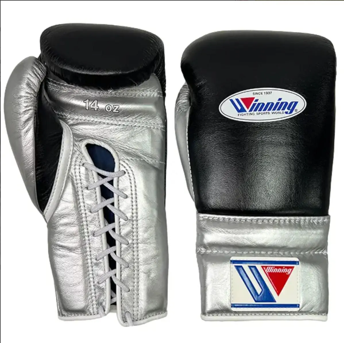 Winning MS600 16oz Pro Boxing Gloves(Black/Silver)