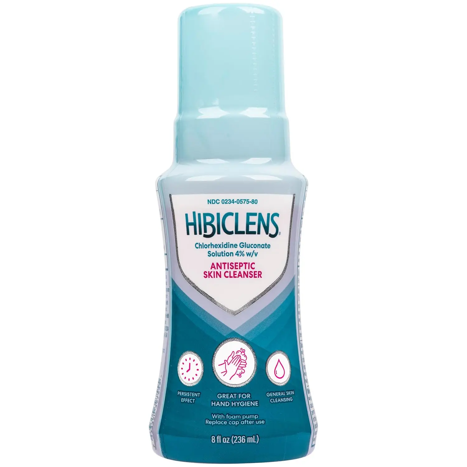 Hibiclens – Antimicrobial and Antiseptic Soap and Skin Cleanser – 8 oz with Foaming Pump – for Home and Hospital – 4% CHG | Trusted by healthcare for 50+ years, tough on hospital germs yet gentle for daily use*