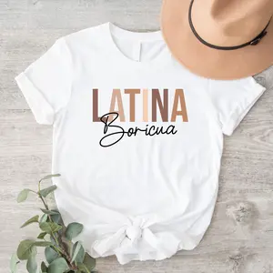 Boricua Shirt, Latians T-shirt, Matching Puerto Rican Day Tee, Puertoriqueña Short Sleeve, Boricua Af Shirt, Gift For Her.