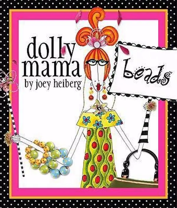 Used Good to Very Good Condition Book - "Dolly Mama Beads" by Joey Heiberg (Paperback, English) - Illustrated with Colorful Dolly Mama Illustrations, Learn How to Make Beaded Jewelry, 0.72 Lbs