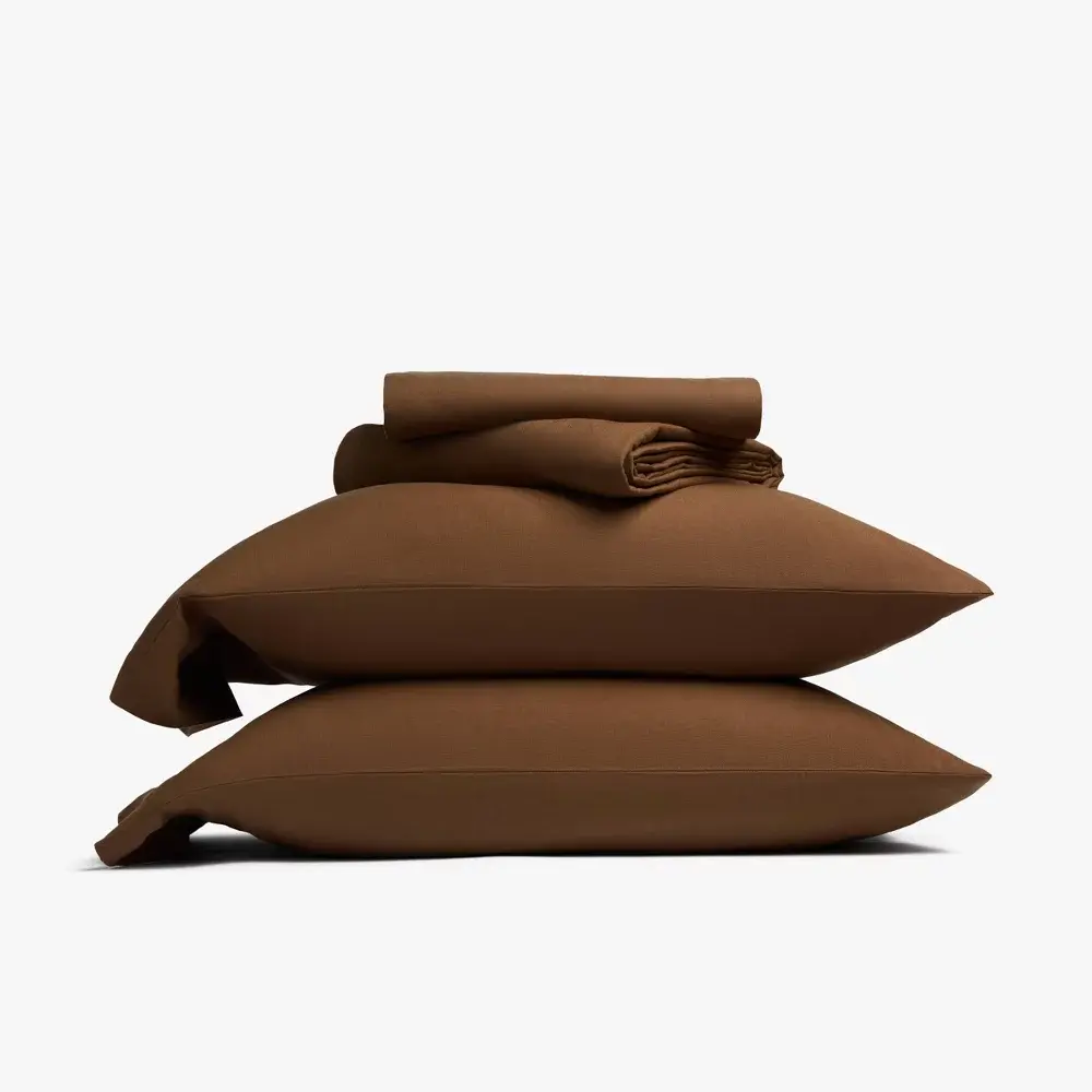 Queen Relaxed Linen Sheet Set Pecan - Parachute