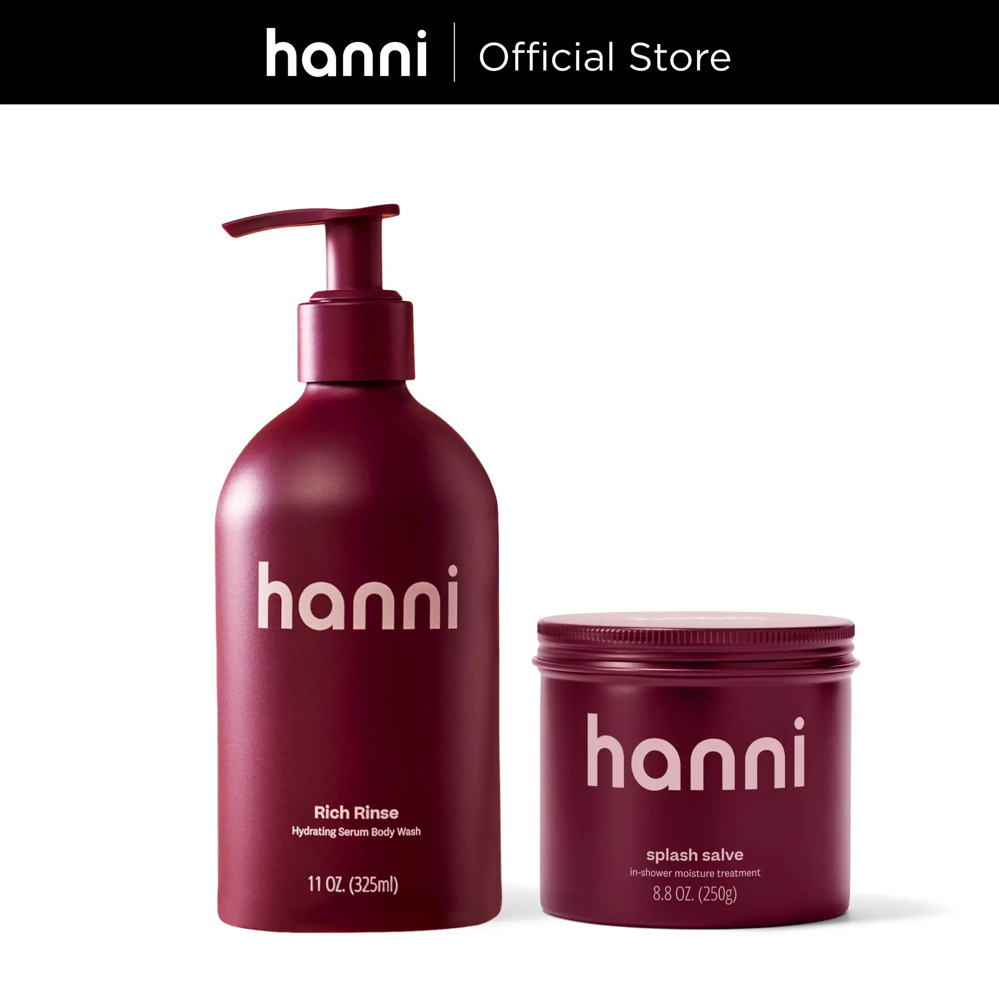 Hanni Smooth - The Rich Shower Duo | Rich Rinse Body Wash + Splash Salve Moisturizer