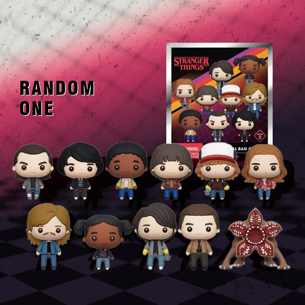 Stranger Things Officially Licensed Blind Box 3D Figurine, Bag Clip Charms, Anime Figure Keychain, Collector Item, Limited Edition Accessory, Netflix Series, Keychain For Bags, Keychain Series Figures