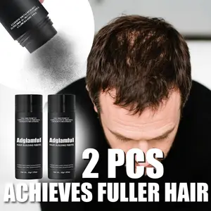 Adglamful Men's Quick-Acting Hair Building Fiber Powder | Instant Density & Volume | Physical Hair Thickening | Wind & Sweat Resistant | Men's Volumizing Styling Powder,30g