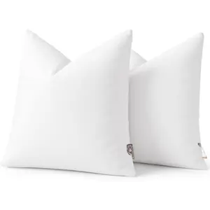 18x18  Down Alternative Throw Pillow Inserts,   Cover, Medium Firm Decorative Pillow Inserts for Couch, Sofa, Bed, Chair (Set of 2)