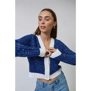 ALLIE CROPPED CHUNKY CARDIGAN ￼
