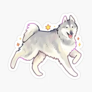 Cute Dog Minimal Line Drawing Sticker – Best Gift