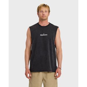Dark Torch Acid Wash Oversized Tank - Phantom