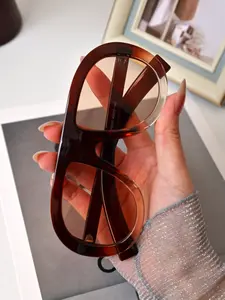 Women's Tinted Lens Sunglasses, Trendy Casual Ombre Sunglasses for Everyday Use, Fashion Accessories for Outdoor Activities Rectangular Polarized