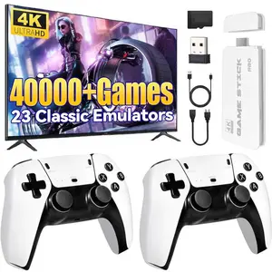 2026 New Upgraded 2.5 Retro Game Stick with many Built-in Games Emulators 2 Wireless Controllers 4K Output and Play Wireless Controller for TV Monitor | Ideal Birthday Gift