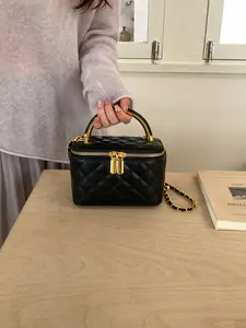 Trendy Plaid Box Bag 2026 New Fashion Versatile High-End Feel Simple Unique Design All Seasons Commute Crossbody Shoulder Bag for Women Travel