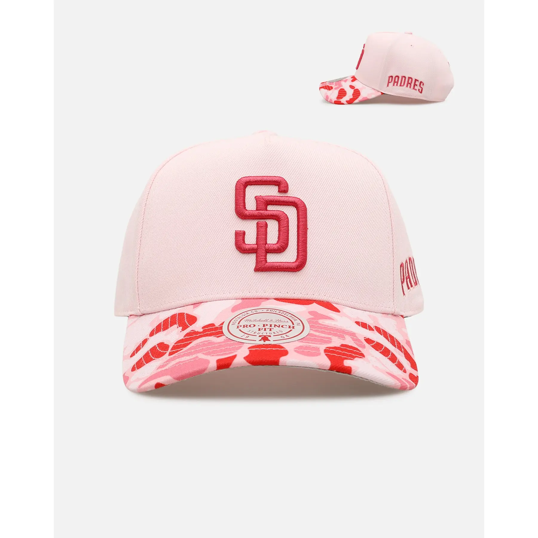 Mitchell & Ness San Diego Padres 'Pink Camo' Pro Pinch Snapback Pink