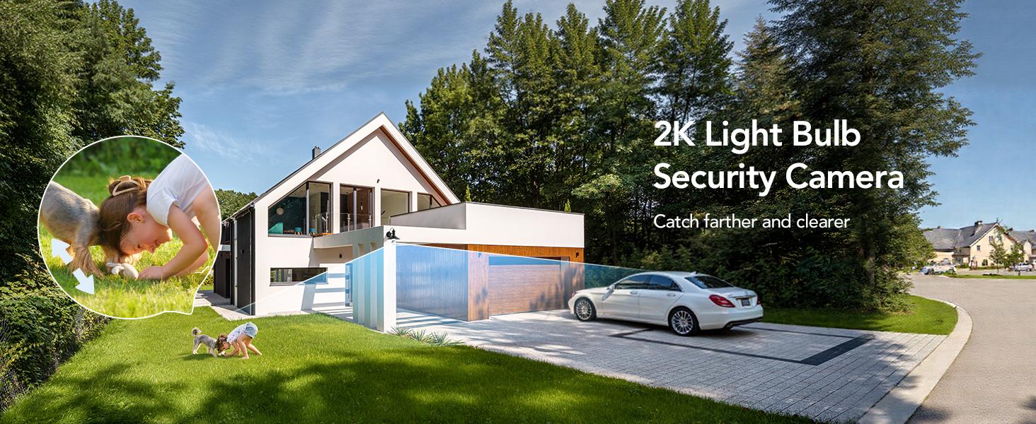 Floodlight Bulb Security Camera, Wireless WiFi PTZ Outdoor Camera with Dual-Band 2.4/5GHz WiFi, Human Vehicle & Pet Detection, Color Night Vision, Two-Way Audio, IP65 Waterproof Floodlight Bulb Security Camera, Wireless WiFi PTZ Outdoor Camera with Dual-Band 2.4/5GHz WiFi, Human Vehicle & Pet Detection, Color Night Vision, Two-Way Audio, IP65 Waterproof