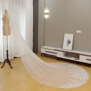 Bridal Veil | Sheer Tulle + Radiating Starflower Lace & Sparkle