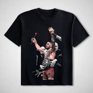 ILIA TOPURIA V2 TEE, Boxing T-shirt, Boxer Tee, Sports Shirt, UFC Shirt, MMA Shirt, Gift for Him Gift For Her Menswear Clothing Cotton Crewneck Casual Apparel Hoodie 2