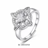 DRINSPER Women's Witchy Celtic Knot Band Ring - Silver-Plated Copper Adjustable Open Band with Synthetic Zircon, Exquisite Trendy Costume Ring for Alt Accessories, Adults Female Witchy Jewelry, Band Rings