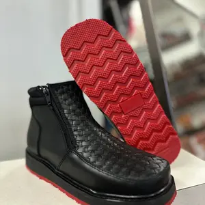 Negro Petatillo Suela Roja Men Boots