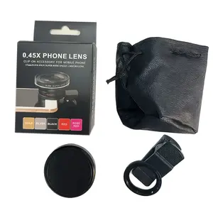 Universal Mobile Phone Lens For IPhone And Android, 2 In 1, Super Wide Angle, Macro, HD, Clip, 37mm, 0.45X, 49uv