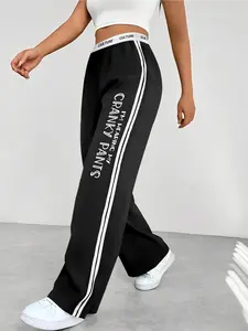 Women's Plain Side Stripe Sweatpants, Casual Jogger Pants for Daily Wear, Ladies Bottoms for All Seasons