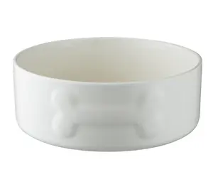 Mason Cash Embossed Bone 50.7oz Dog Bowl