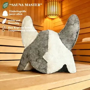 Wool Felt Block Sauna Hat, Protects Head and Ears From Heat, Enhances Hair Care Absorption, Cute Hanging Design