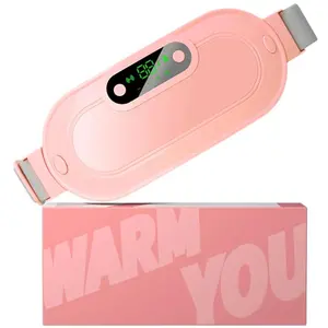 Heating Pad for Period Cramps, Portable Cordless Fast Heated Pad, Electric Belly Wrap Belt with 3 Heat Levels & 4 Massage Modes, Menstrual Back Belly Pain Relief Warm Gifts for Women Girls