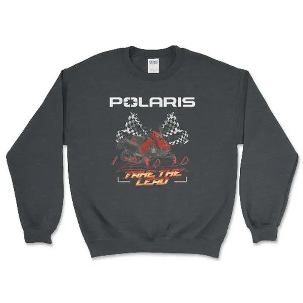 Polaris Indy Snowmobile Sweatshirt - Short Sleeve, Ideal for Winter Activities, Breathable Fabric, Comfortable Fit Classic Cotton