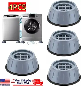 4PCS Anti-Vibration Washing Machine Support Anti-Slip Rubber Feet Base Pads Mat US