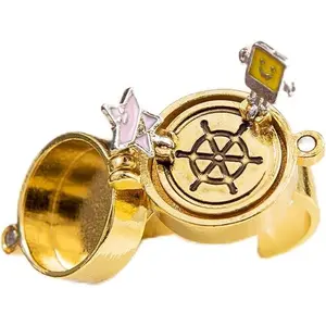 2Pcs Upgraded BFF Rings Magnetic Buckle and Bettler Rotating Bearings Anime Rings for Best Friends Cartoon Aesthetic Jewelry